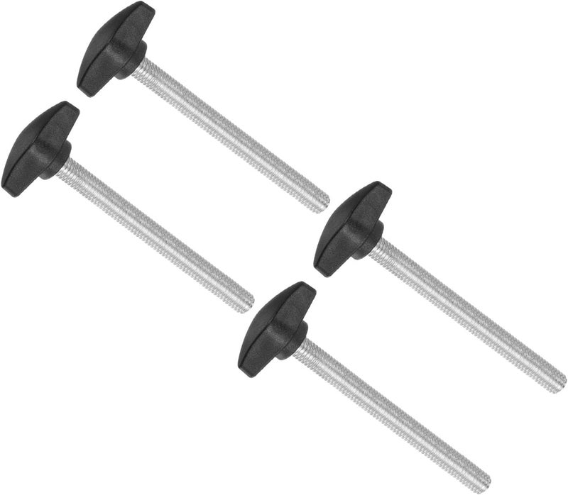 CoCud Tee Wing Knobs Thumb Screw, M8 x 80mm Male Thread, Plastic T Thumb Clamping Screw Threaded Stud Hand Knobs Grip, (Applications: for Machinery Lathes), 4-Pieces - Image 1